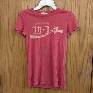 Coca-Cola Juniors Babydoll Top Japanese letters